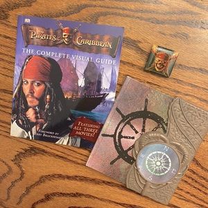 Disney Pirates of the Caribbean Complete Visual Guide Book, Notebook, and Pin